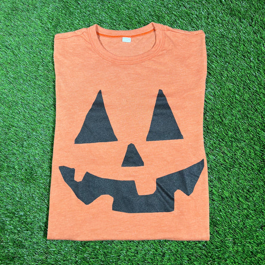 1980s Orange Jack O'Lantern Tee Size Small USED v17358