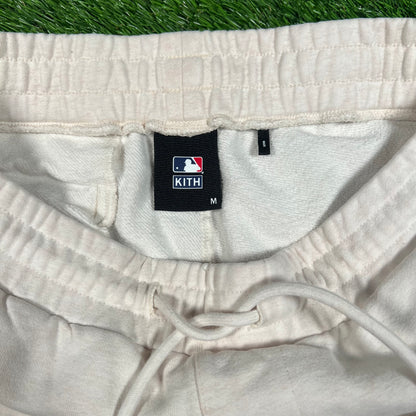 Kith New York Yankees Cream Sweatpants Size Medium USED x15644