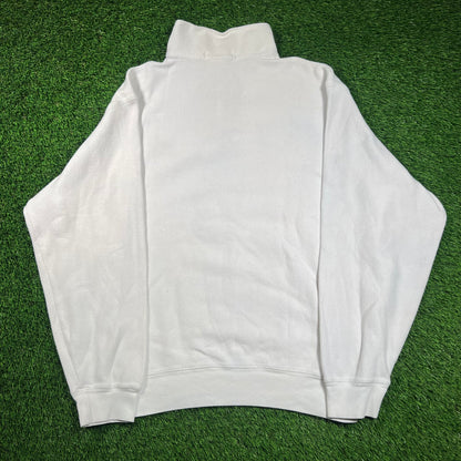 Y2K Polo Ralph Lauren Golf White Half Zip Longsleeve Size XL USED v18601