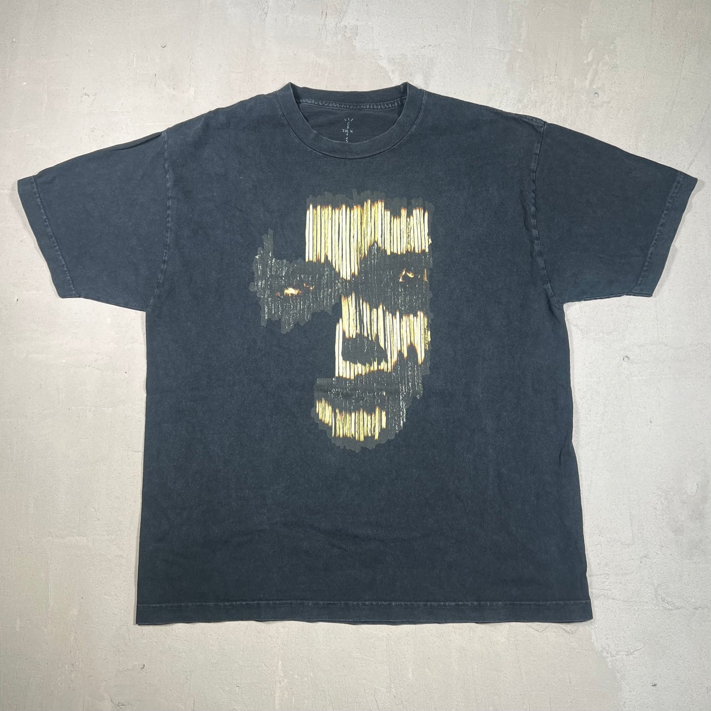 Travis Scott "At the Nightshow" Black Tee Size Large USED x17357