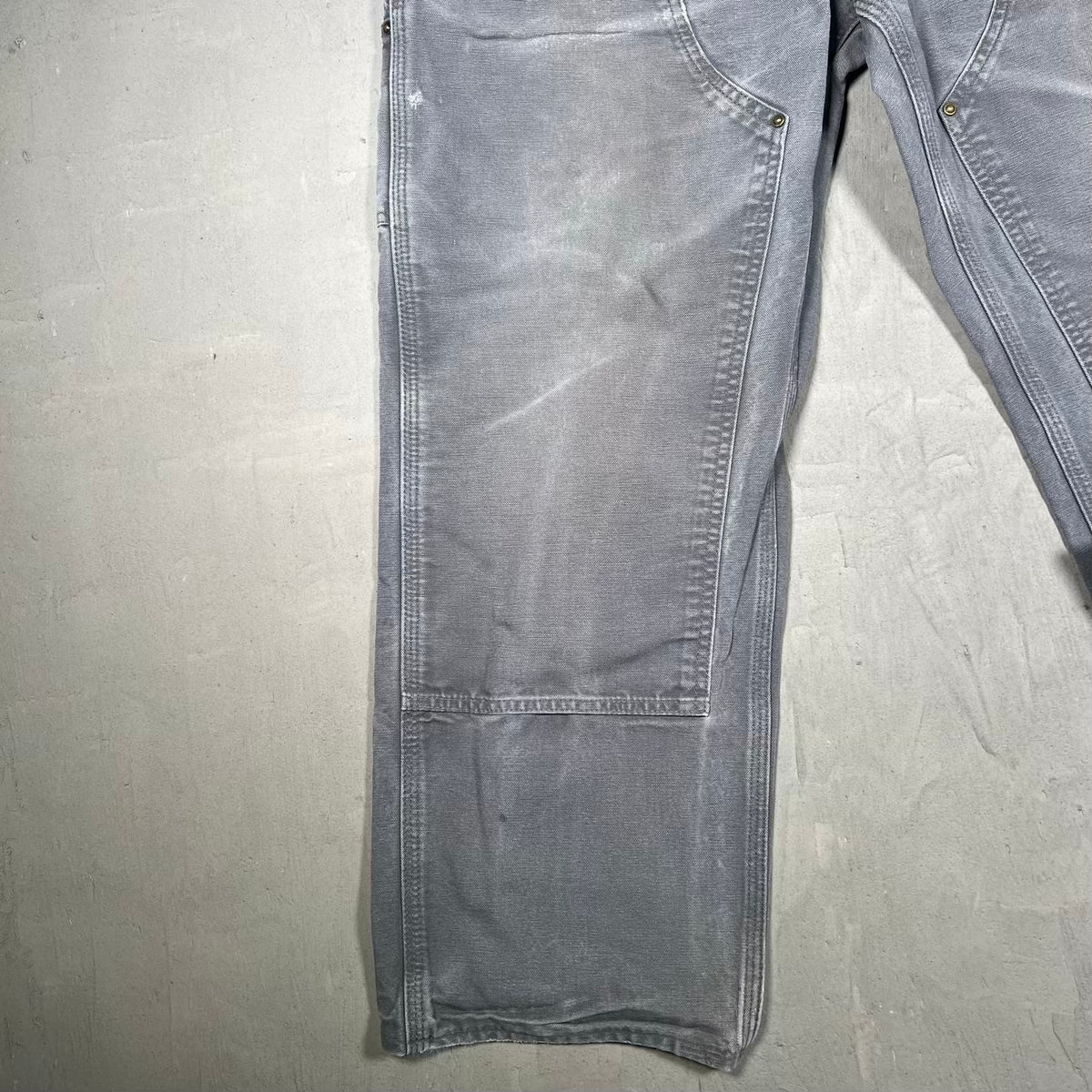 Y2K Carhartt Double Knee Workwear Grey Pants Size 36x30 USED v20334