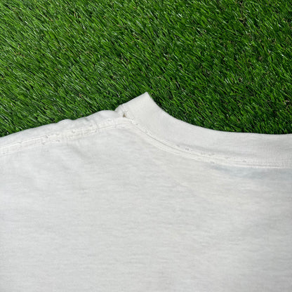 1990s Chicago Bulls Breaking Ball Starter Tag White Tee Size XXL USED v16725
