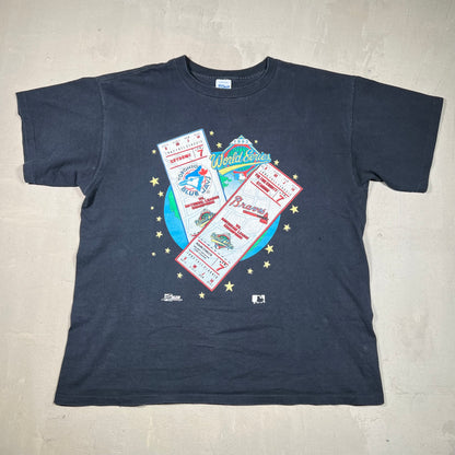 1992 World Series Navy Tee Size XL USED v19101