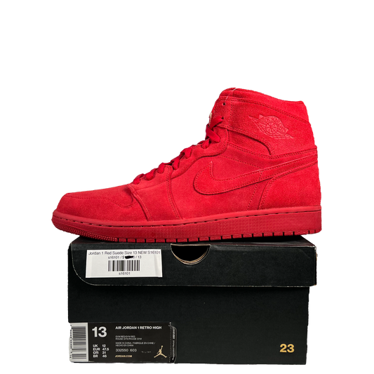 Jordan 1 Red Suede Size 13 NEW S16101