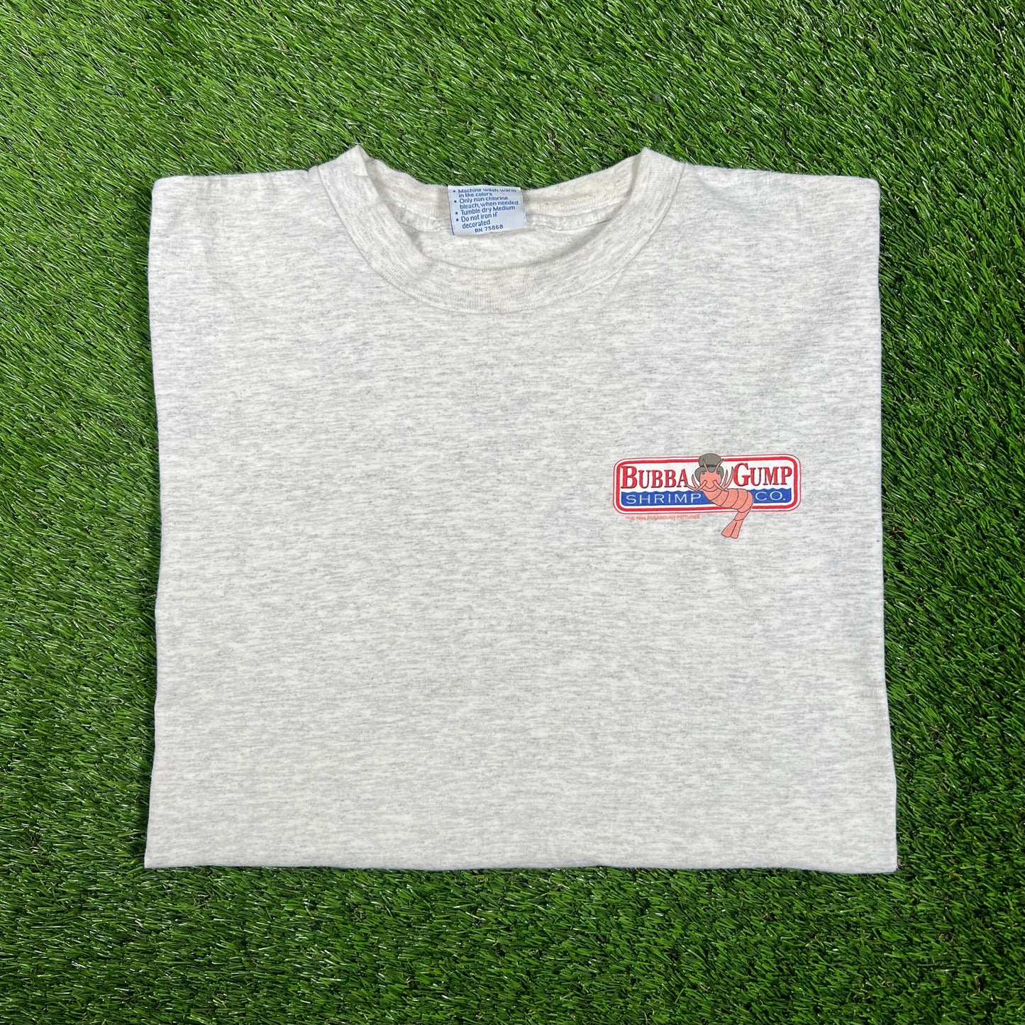 1994 Forrest Gump Bubba Gump Grey Tee Size XL USED v17333