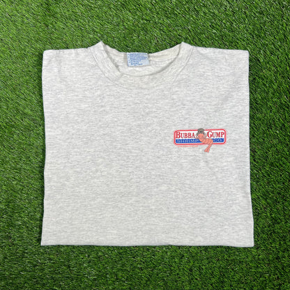 1994 Forrest Gump Bubba Gump Grey Tee Size XL USED v17333