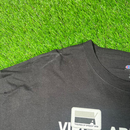 Virgil Abloh OFF White FOS Black Tee Size XL USED x15554