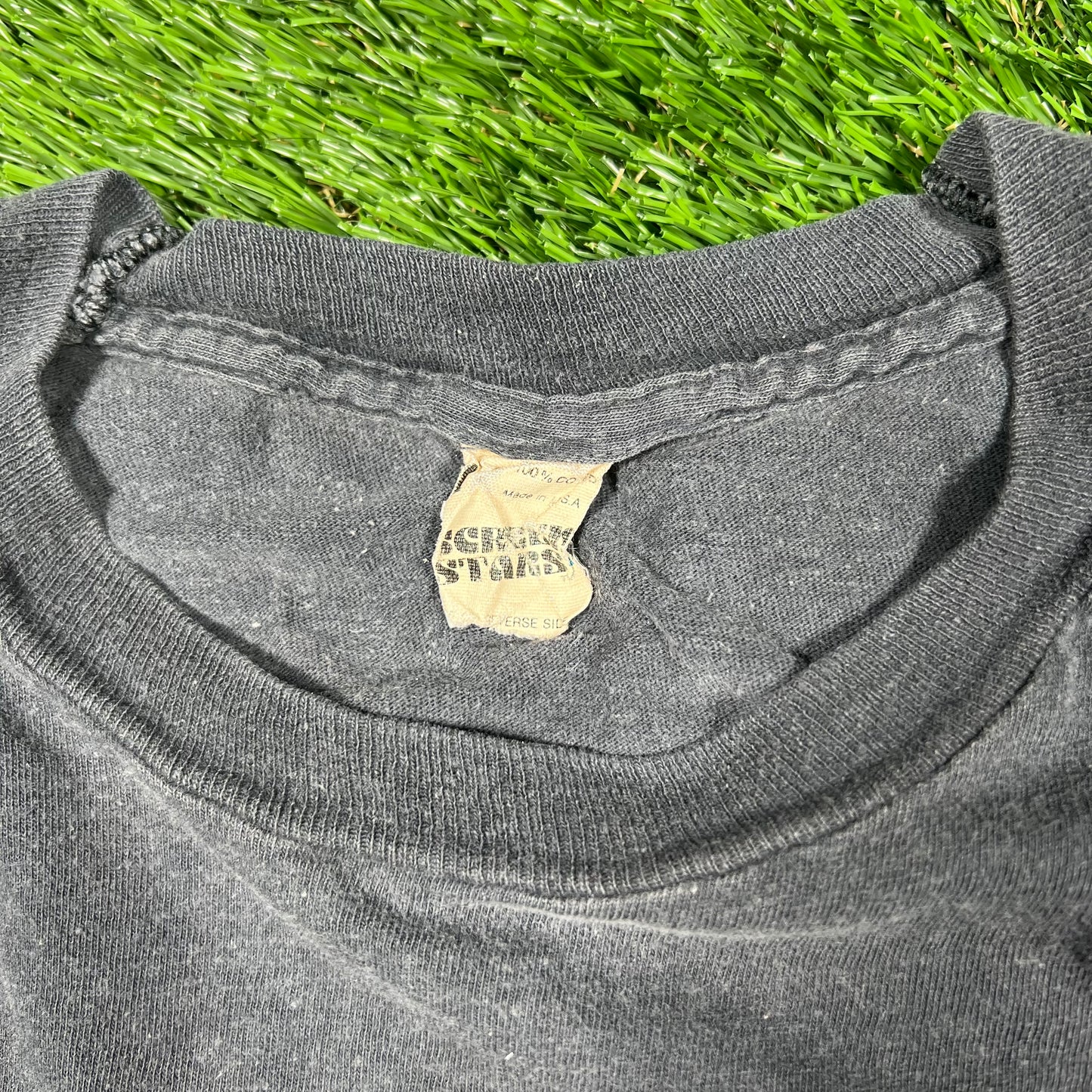 1983 Eric Capton Camel American Tour Black Tee Size Large USED v17203