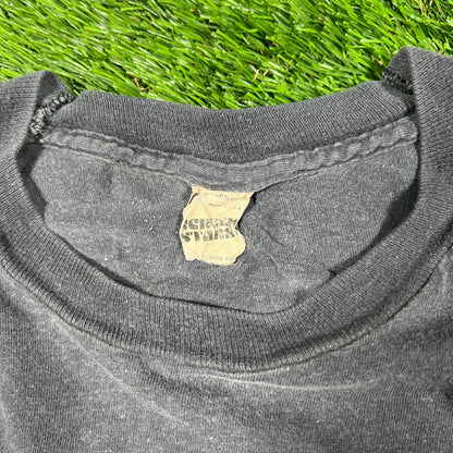 1983 Eric Capton Camel American Tour Black Tee Size Large USED v17203