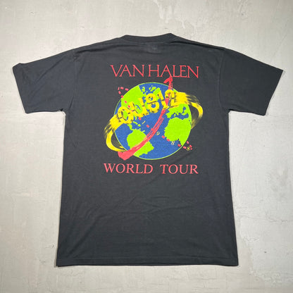 1988 Van Halen OU812 World Tour Black Tee Size XL USED v16049