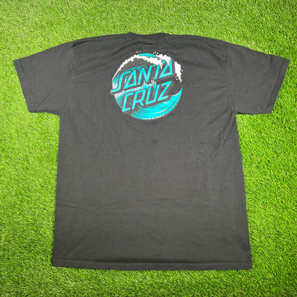 Santa Cruz Skateboarding Black Logo Tee Size XL USED v17417
