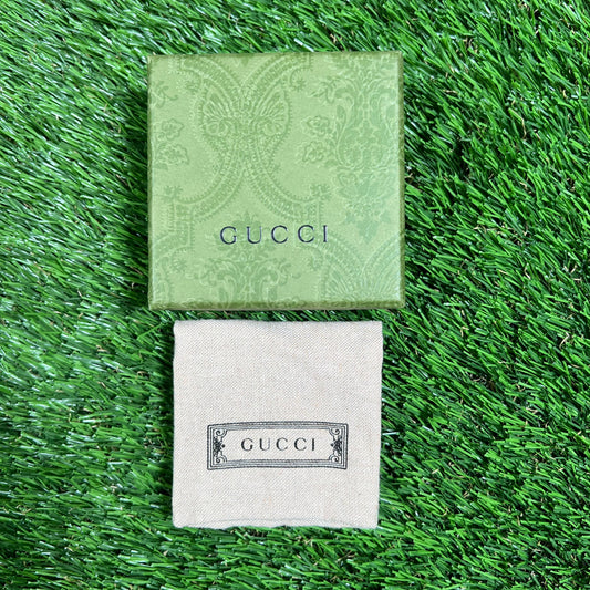Gucci Interlocking G Sterling Silver Bracelet Size 17 USED x14601