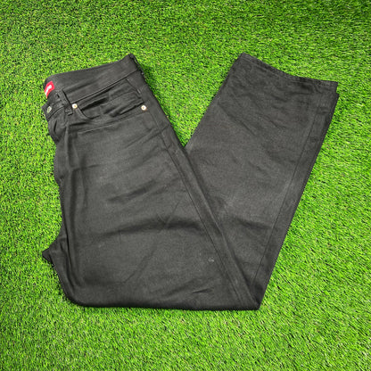 Supreme Baggy Rigid Selveged Black Denim Size 32 USED x16303