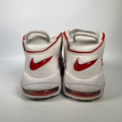 Nike Air More Uptempo White Varsity Red Outline (2021) Size 11 USED s18579