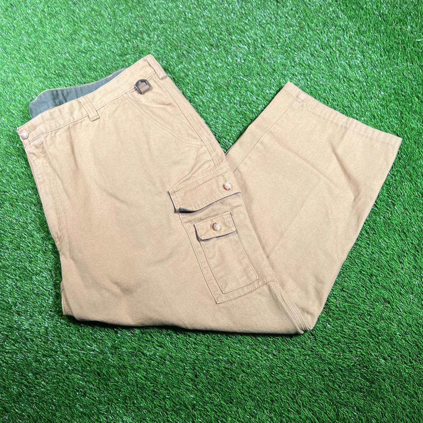 Y2K Orvis Workwear Canvas Brown Pants Size 46 USED v18044