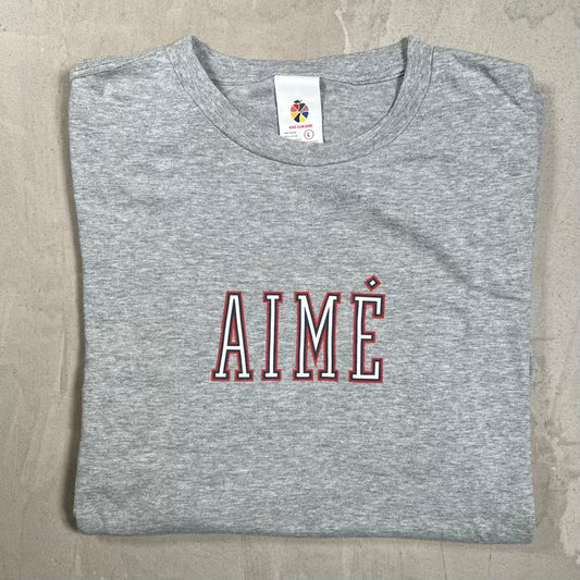 ALD Aime Leon Dore "Aime" Grey Tee Size Large USED x18601