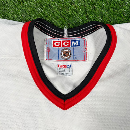 1990s Chicago Blackhawks White Hockey Jersey Size Small USED v17881