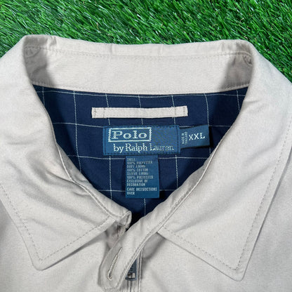 Y2K Polo Ralph Lauren Khaki Lightweight Jacket Size XXL USED v17999