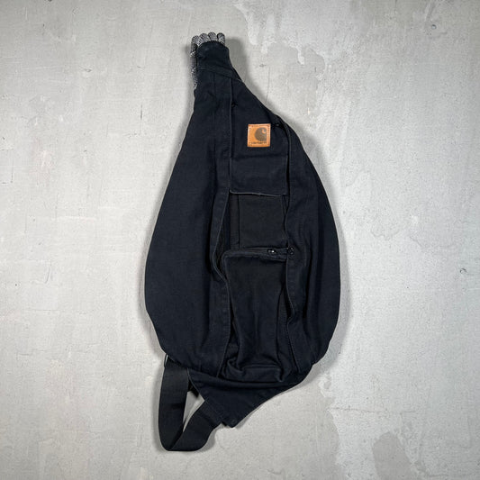 Carhartt Black Denim Crossbody Bag USED v19147
