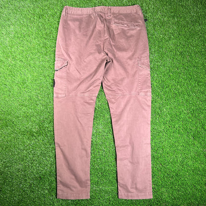 Stone Island Washed Brown Cargo Pants Size 33 USED x16070