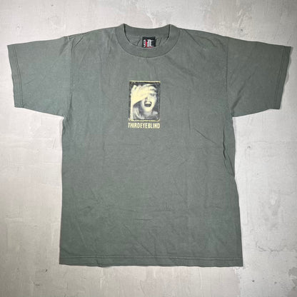 1997 Third Eye Blind Self Titled Green Tee Size Large USED v20231