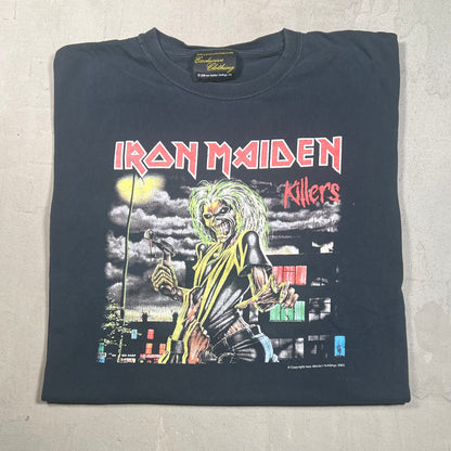 Iron Maiden Killers Skeleton World Tour Black Tee Size XXL USED v19359