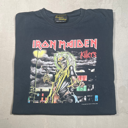 Iron Maiden Killers Skeleton World Tour Black Tee Size XXL USED v19359