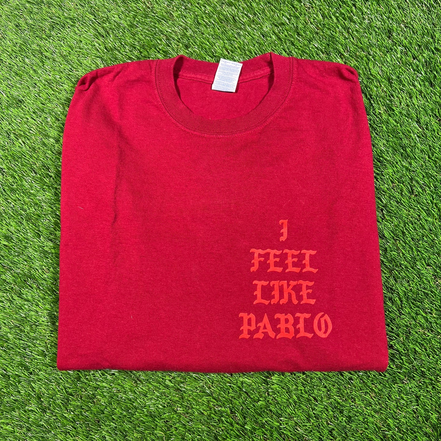 Kanye West I Feel Like Pablo Red Longsleeve Size Large USED x15880