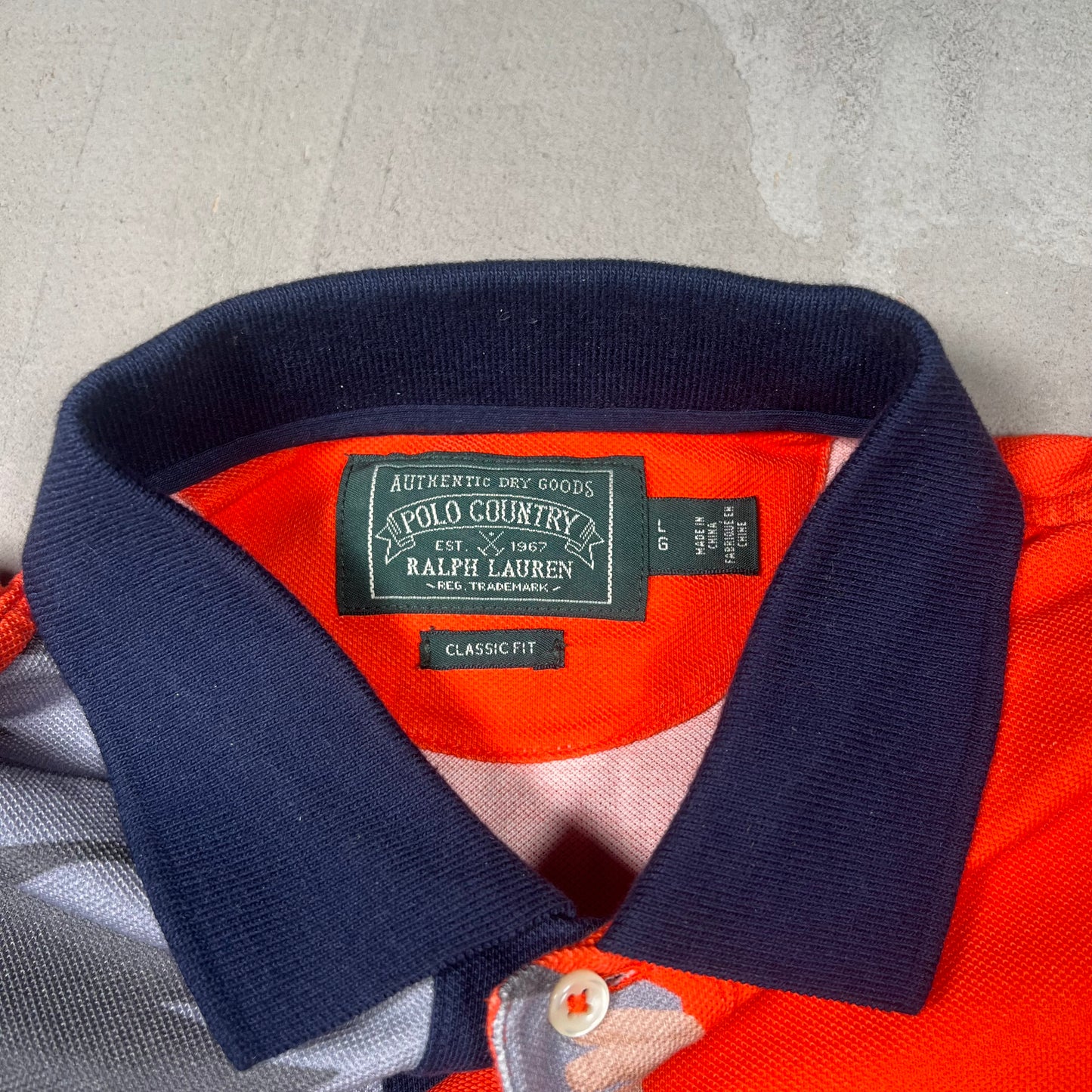 Y2K Polo Country Ralph Lauren Terrain Climbing Polo Orange Size Large USED v19010
