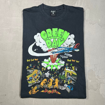 Green Day Dookie Album Cover Black Tee Size Small USED v20288