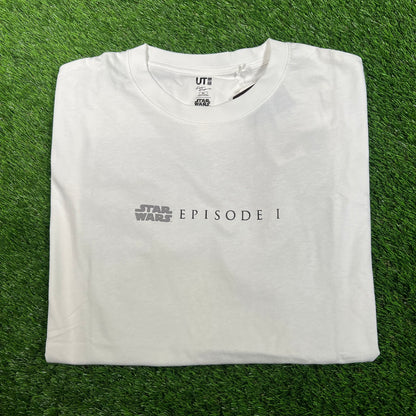 Uniqlo Star Wars Episode 1 White Tee Size XL NEW x15778