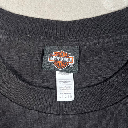 Harley Davidson Wisconsin Black Pocket Logo Tee Size Large USED v19568