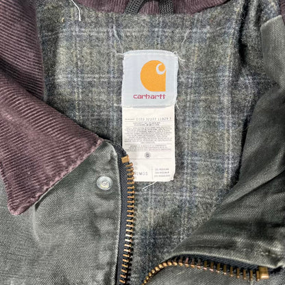 1990s Carhartt Moss Green Blanket Lined Barn Chore Coat Size XXL USED v20200