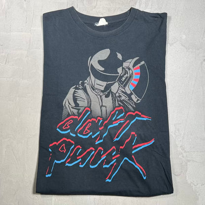 Y2K Daft Punk Black Tee Size XL USED v20119
