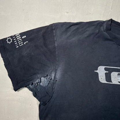 Y2K Tool Los Angeles Washed Black Tee Thrashed Size XL USED v20336