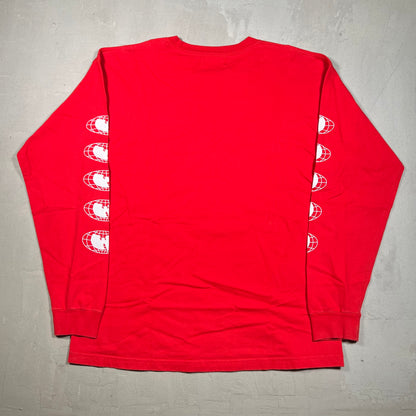 Y2K Wu Wear Red Longsleeve Size XL USED v19154