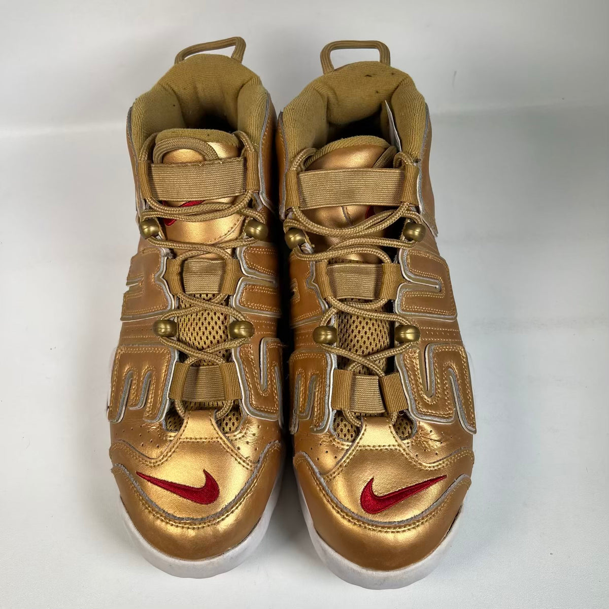Nike Air More Uptempo Supreme Gold (2017) Size 11 USED s23445