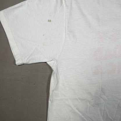 1998 Simpsons Hardest Working Dad White Tee Size Large USED v19313