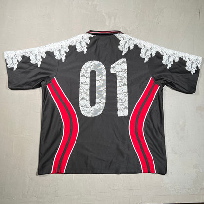 WNTD Apparel Sports Club Black/Red Jersey Size Small USED x17557