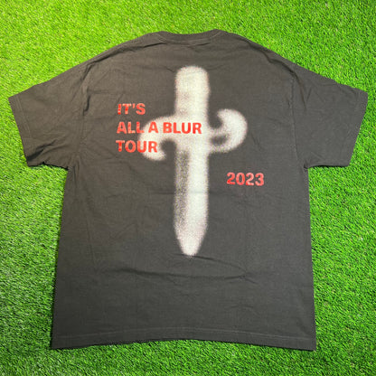 21 Savage Blur Tour Black Tee Size Large USED x16961