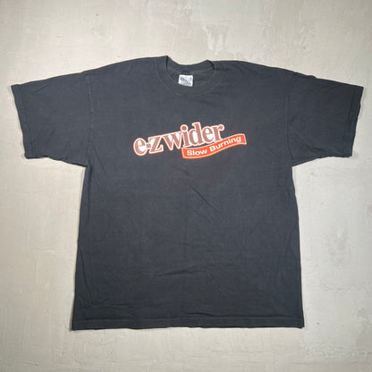 Y2K E-Zwider Slow Buring Black Tee Size XL USED v19399