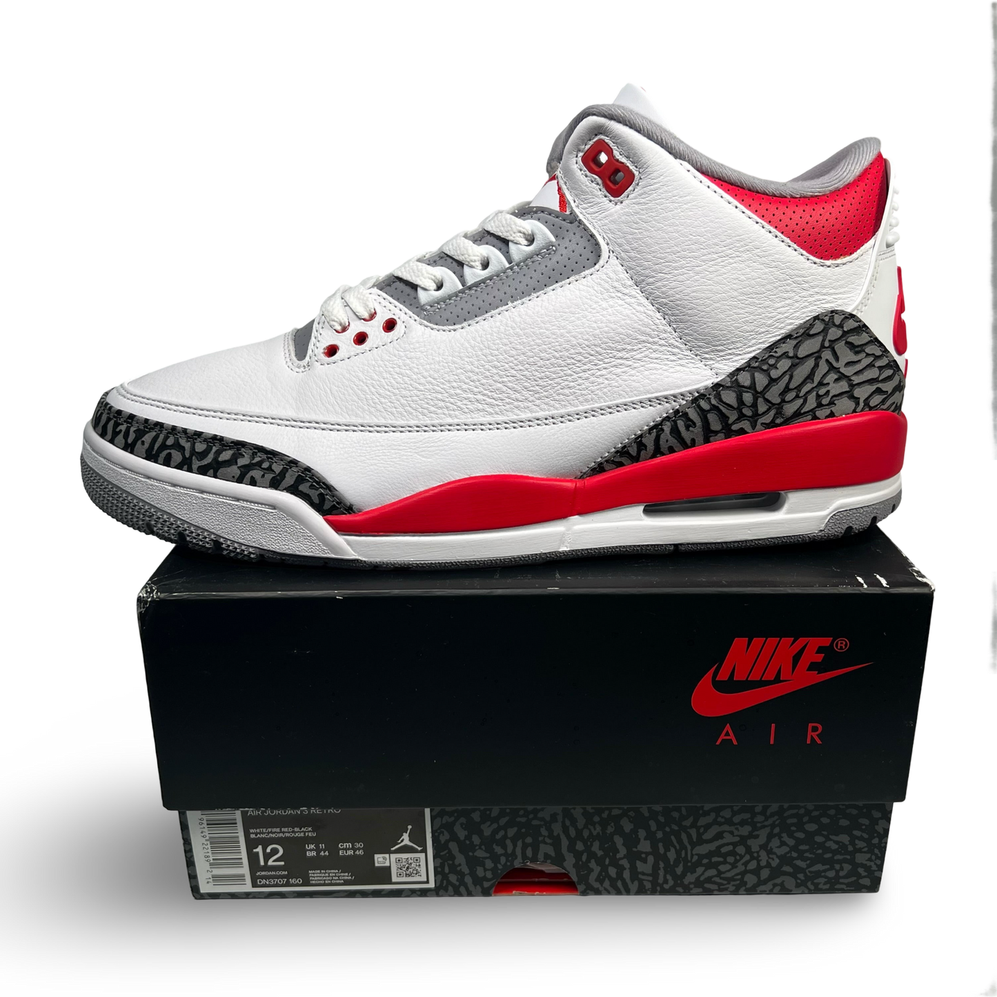 Jordan 3 Fire Red (2022) Size 12 NEW S17585