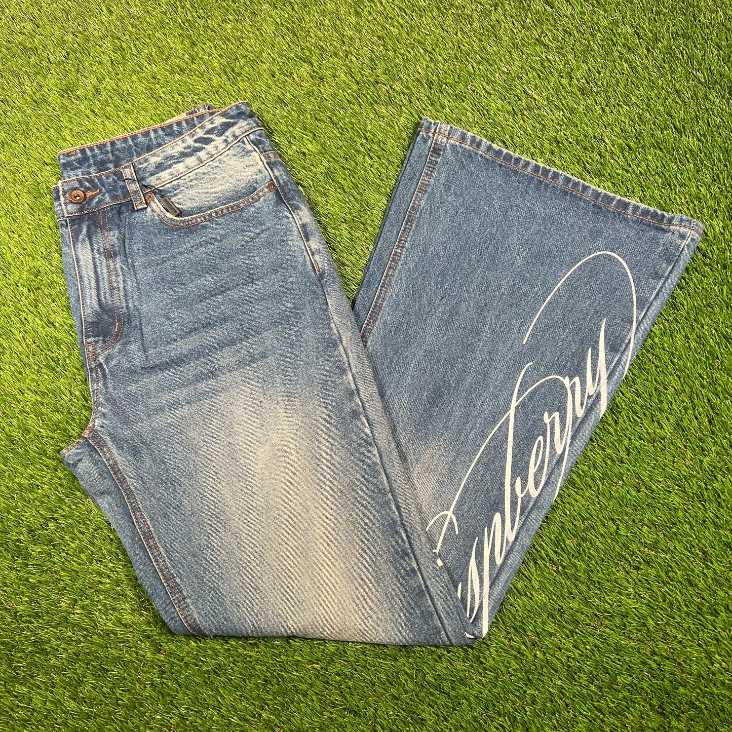 GV Gallery Miley Cyrus Flared Blue Jeans Size XS NEW x15223