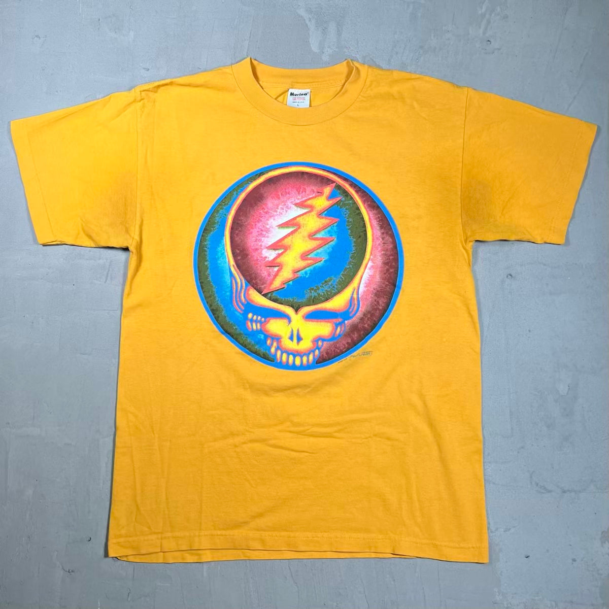 1998 Grateful Dead Big Head Yellow Tee Size Large USED v20151