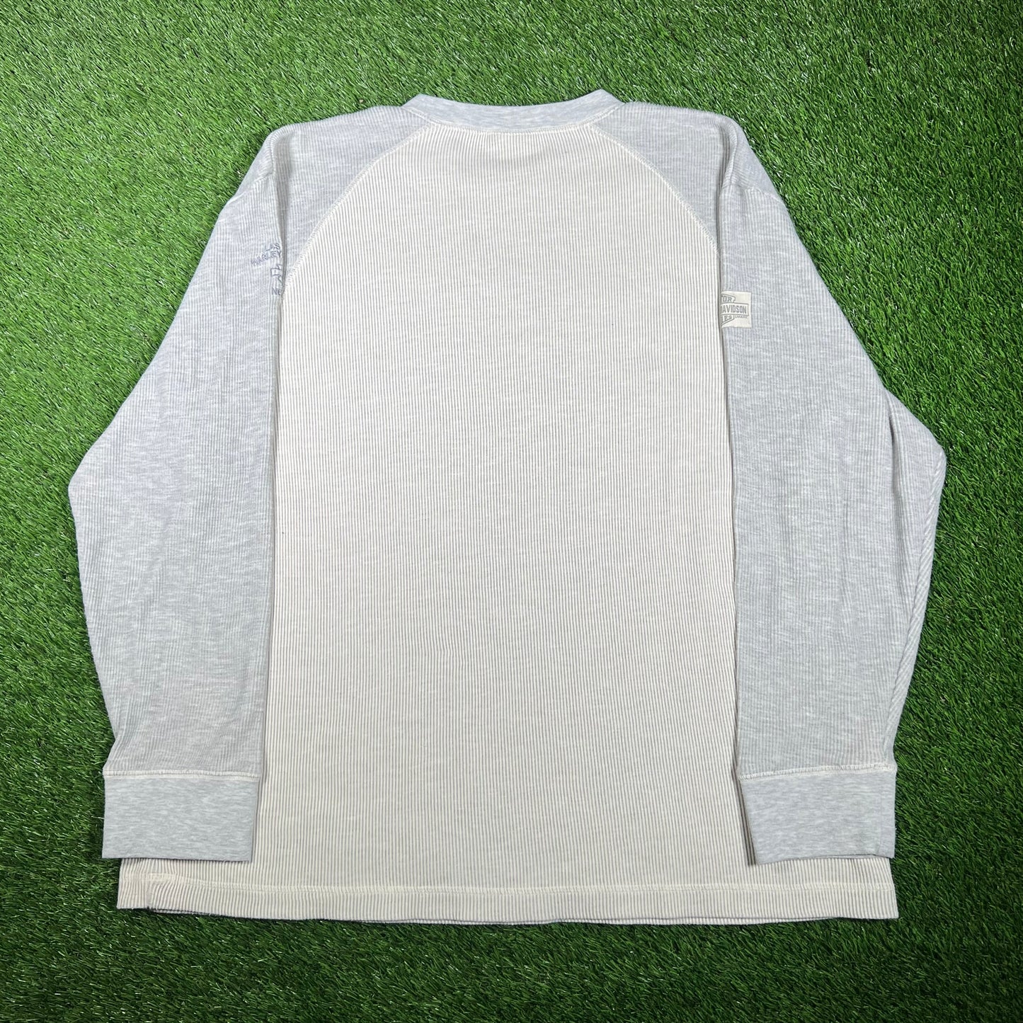 Y2K Harley Davidson Nevada Grey Thermal Longsleeve Size XL USED v17479