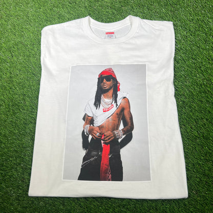 Supreme Playboi Carti White Tee Size Medium USED x14862