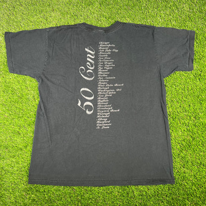 2005 50 Cent G Unit Concert Black Tee Size Large USED v16890