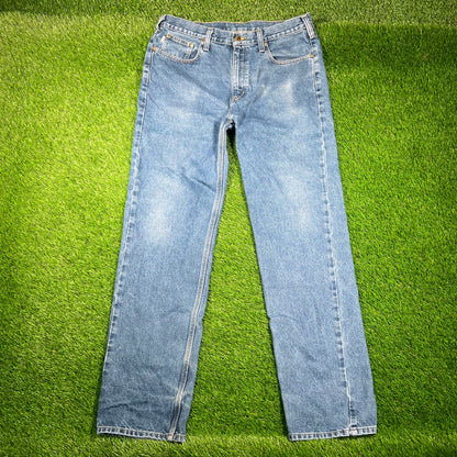 Y2K Carhartt Workwear Blue Jeans Pants Size 36 USED v18710