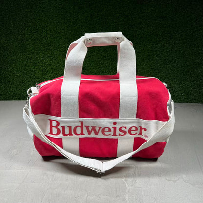 2009 Supreme Budweiser Red/White Duffle Bag USED x18294