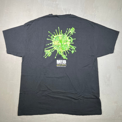 2000 Men In Black MIB Alien Attack Black Tee Size XXL USED v19243